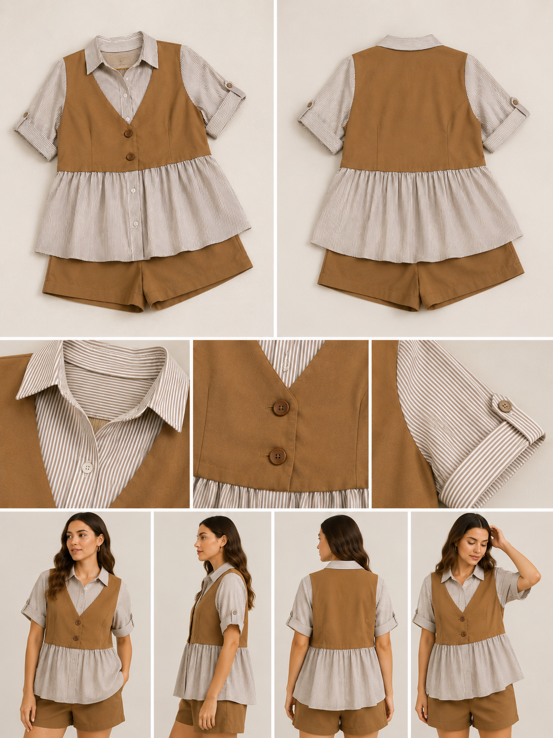 Conjunto 2 em 1 – Blusa com Colete Integrado (1XL)
