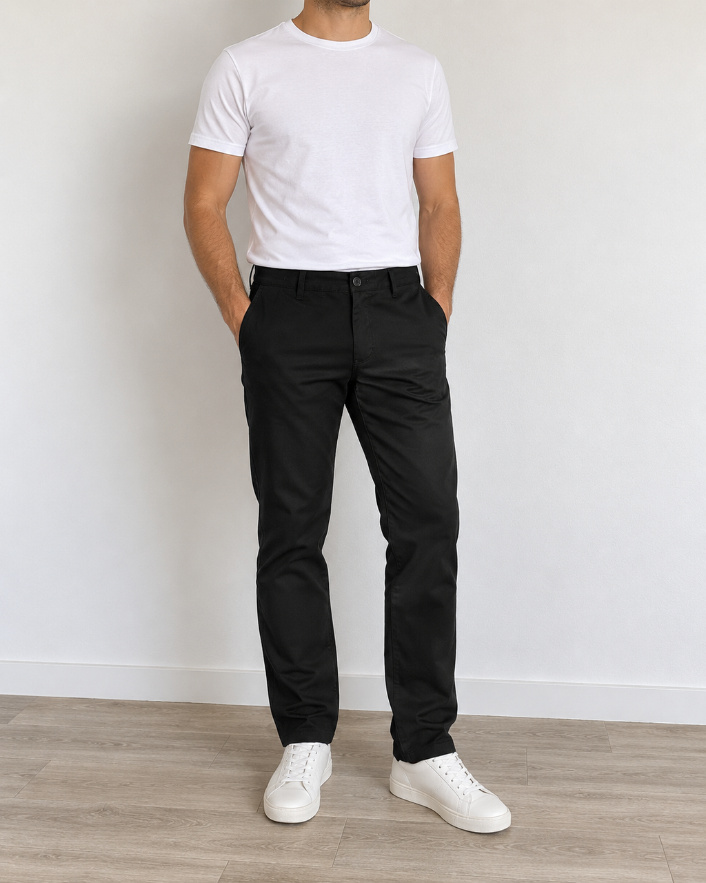 Pantalon chino noir pour homme – Neuf avec étiquette