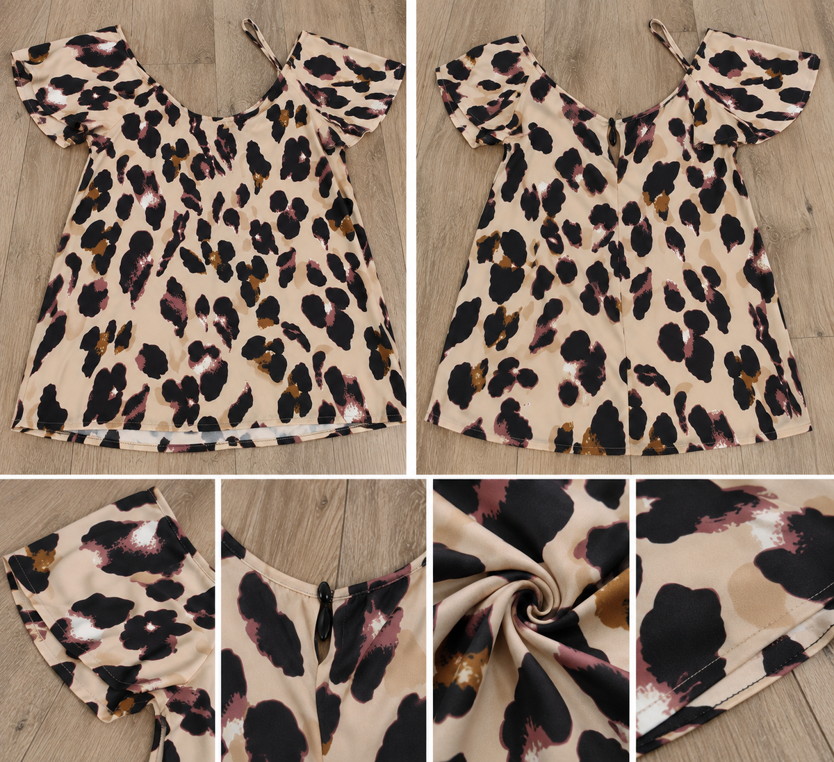 Segunda Mão | Blusa de Mulher com Estampado Leopardo – Tamanho Único M–L – Muito Bom Estado