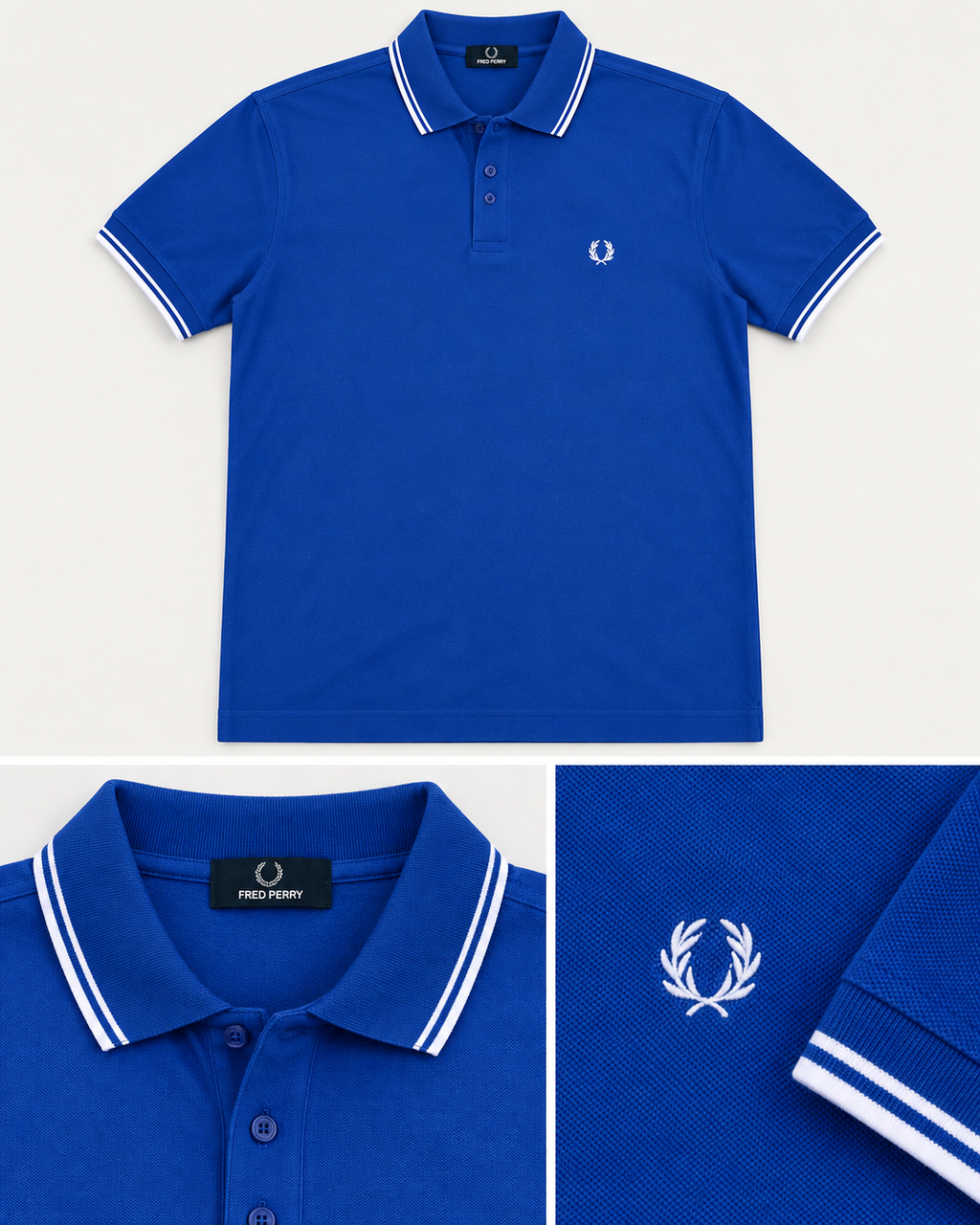 Segunda Mão | Polo de Homem Fred Perry Azul Royal – Tamanho L – Ocasião