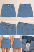 Saia de Ganga SHEIN – Azul Claro (XS)