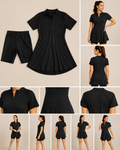 Conjunto Desportivo Vestido + Short Preto – XL