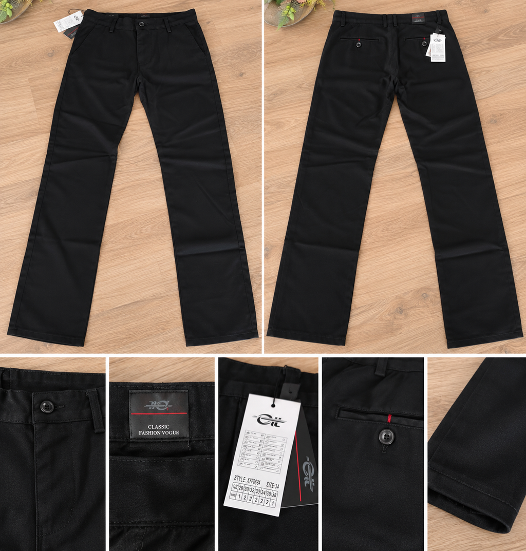 Pantalon chino noir pour homme – Neuf avec étiquette