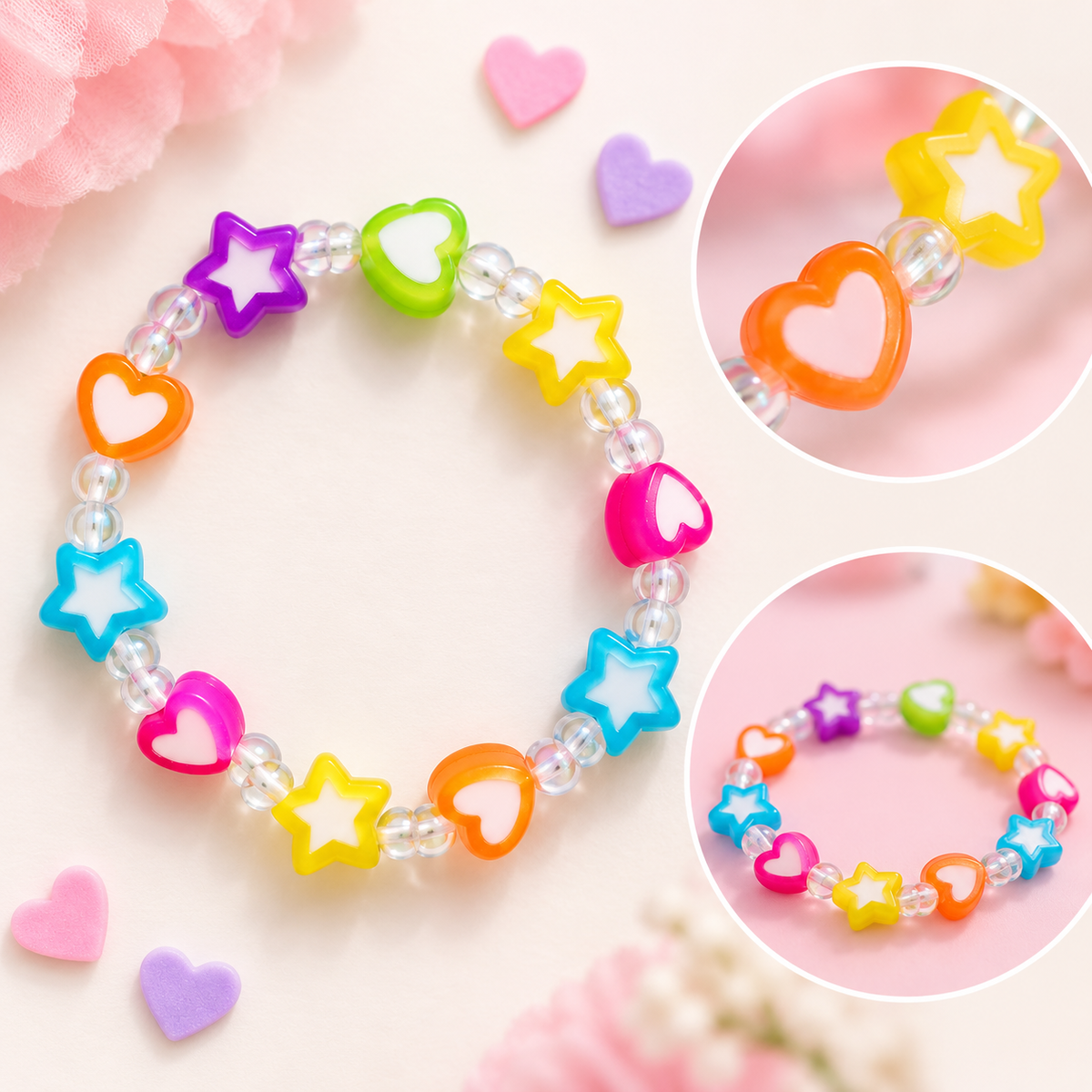 Pulseira artesanal infantil – Modelo único feito à mão