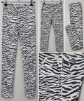 Segunda Mão | Calças com Estampado Zebra Preto e Branco – Tamanho 40