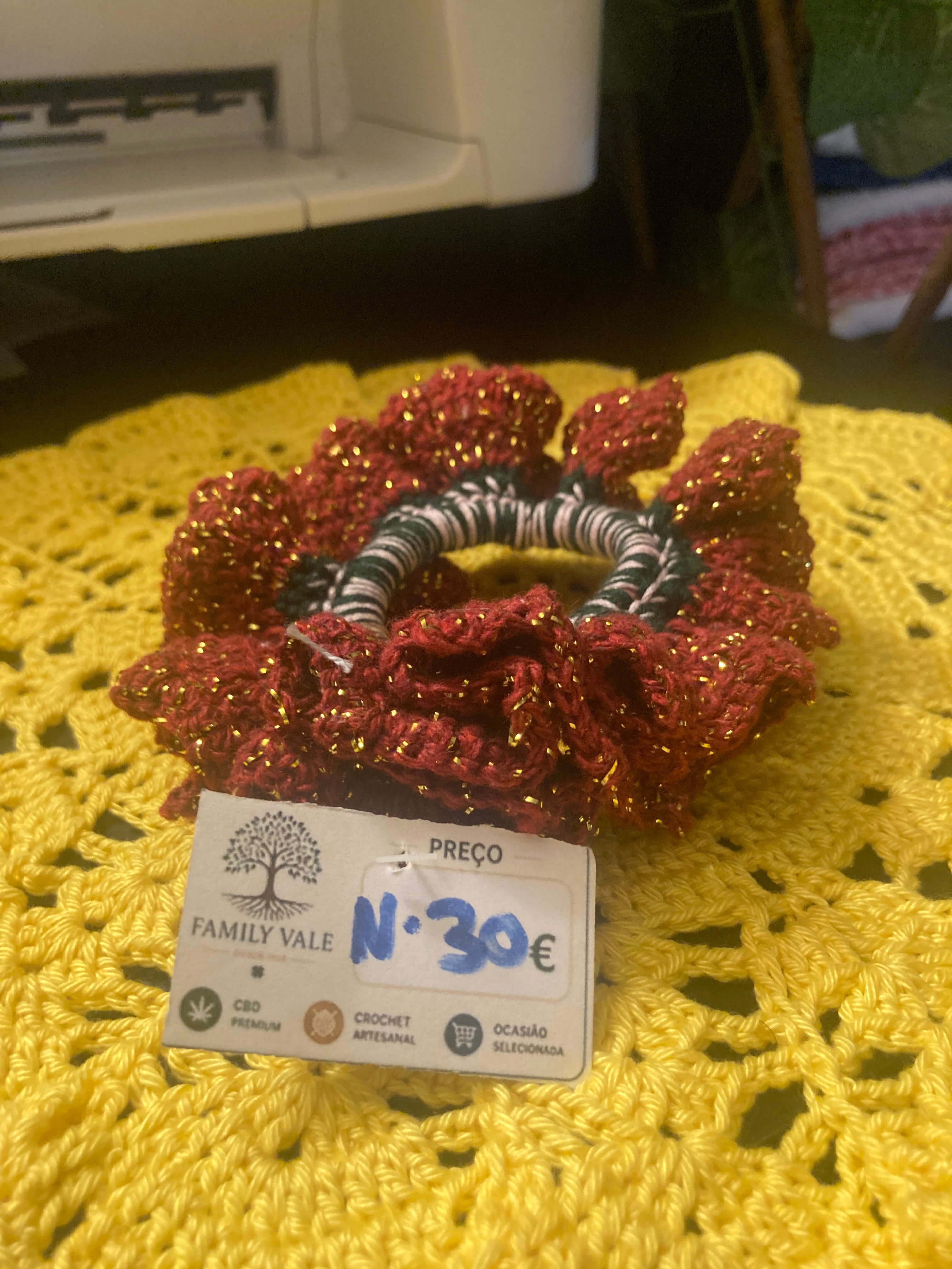 Chouchou de Crochet Artesanal – Adolescentes & Mulher