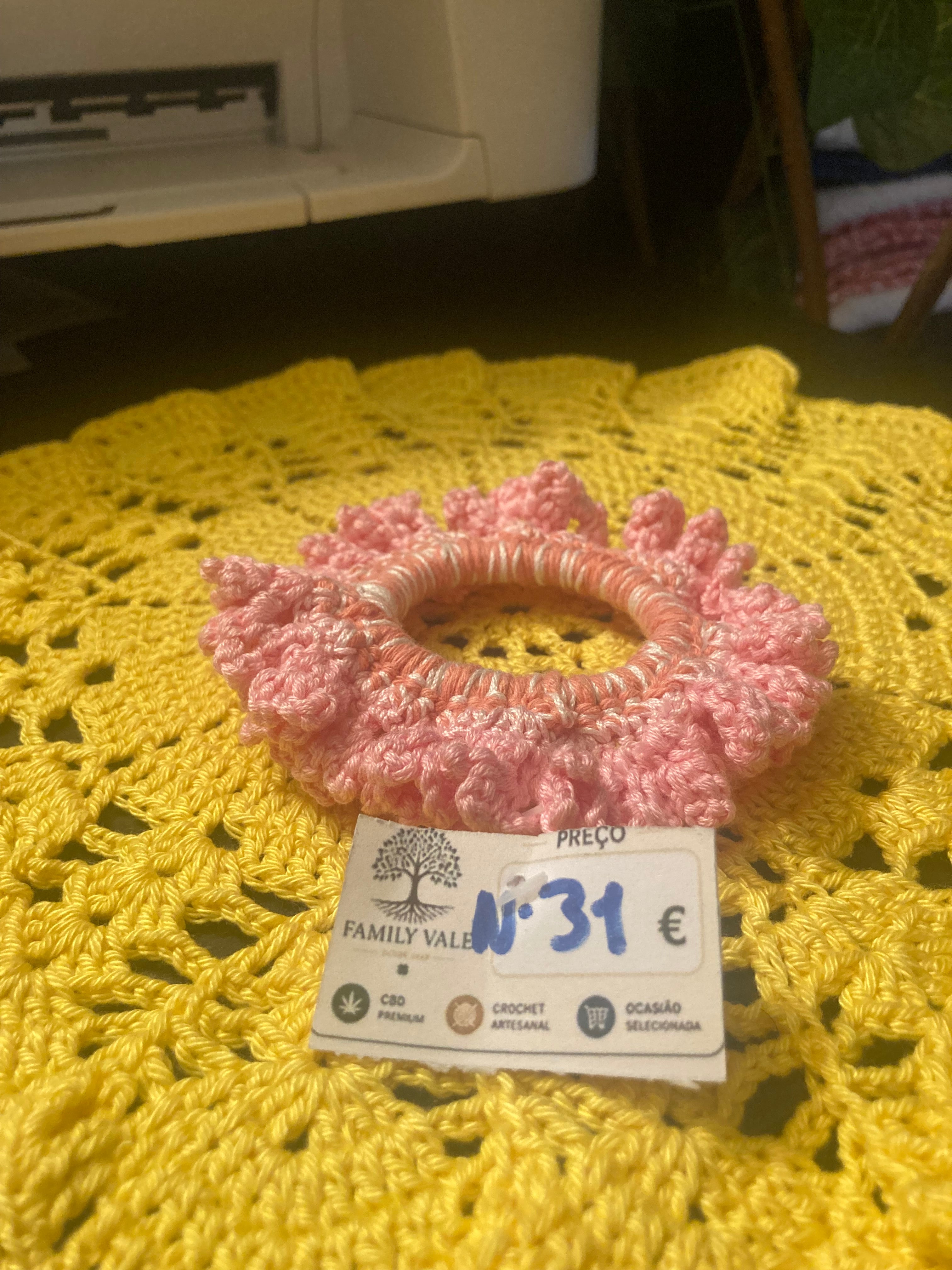 Chouchou de Crochet Artesanal – Adolescentes & Mulher