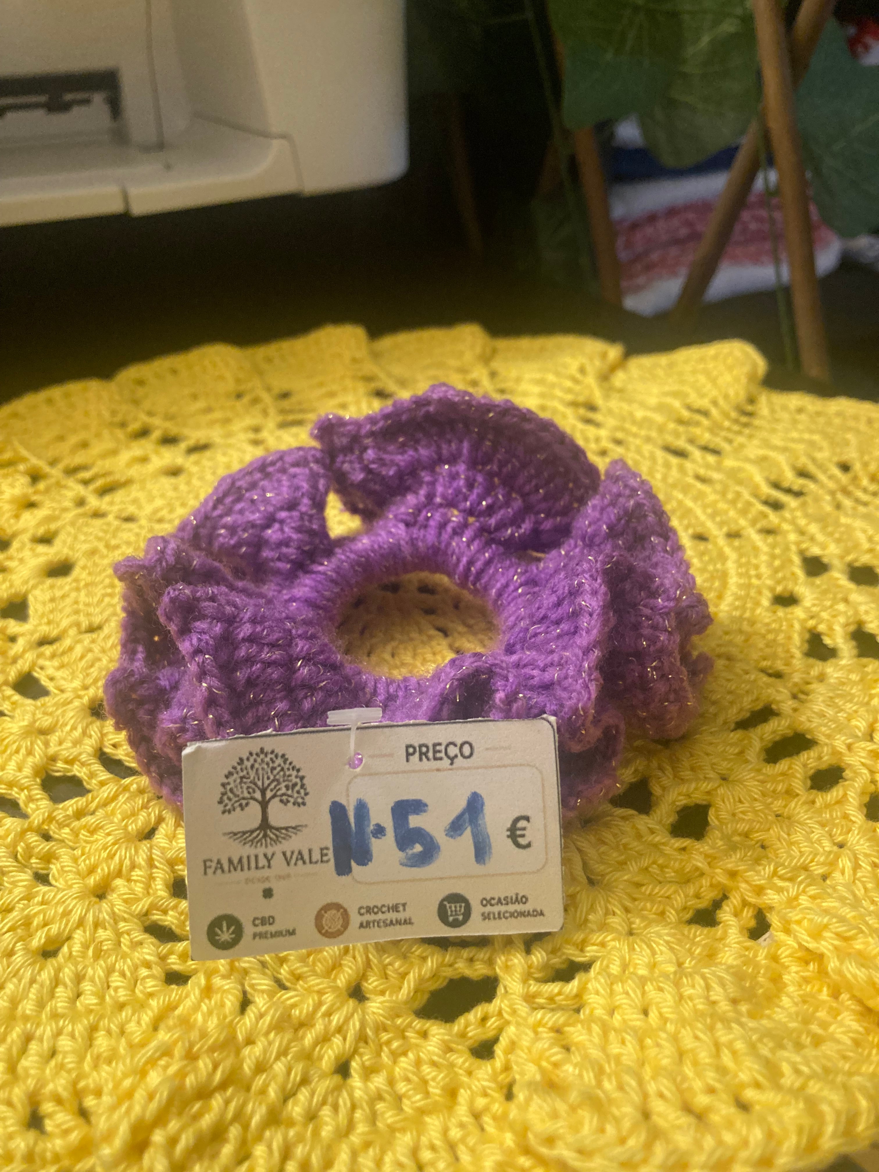 Chouchou de Crochet Artesanal – Adolescentes & Mulher