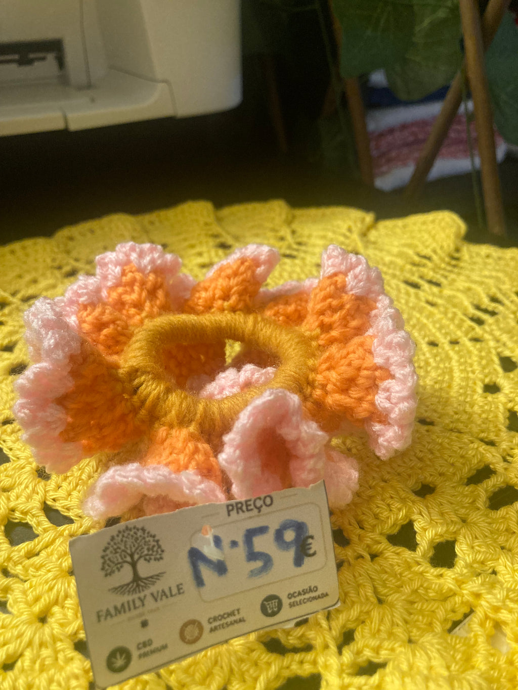 Chouchou de Crochet Artesanal – Bebés & Meninas