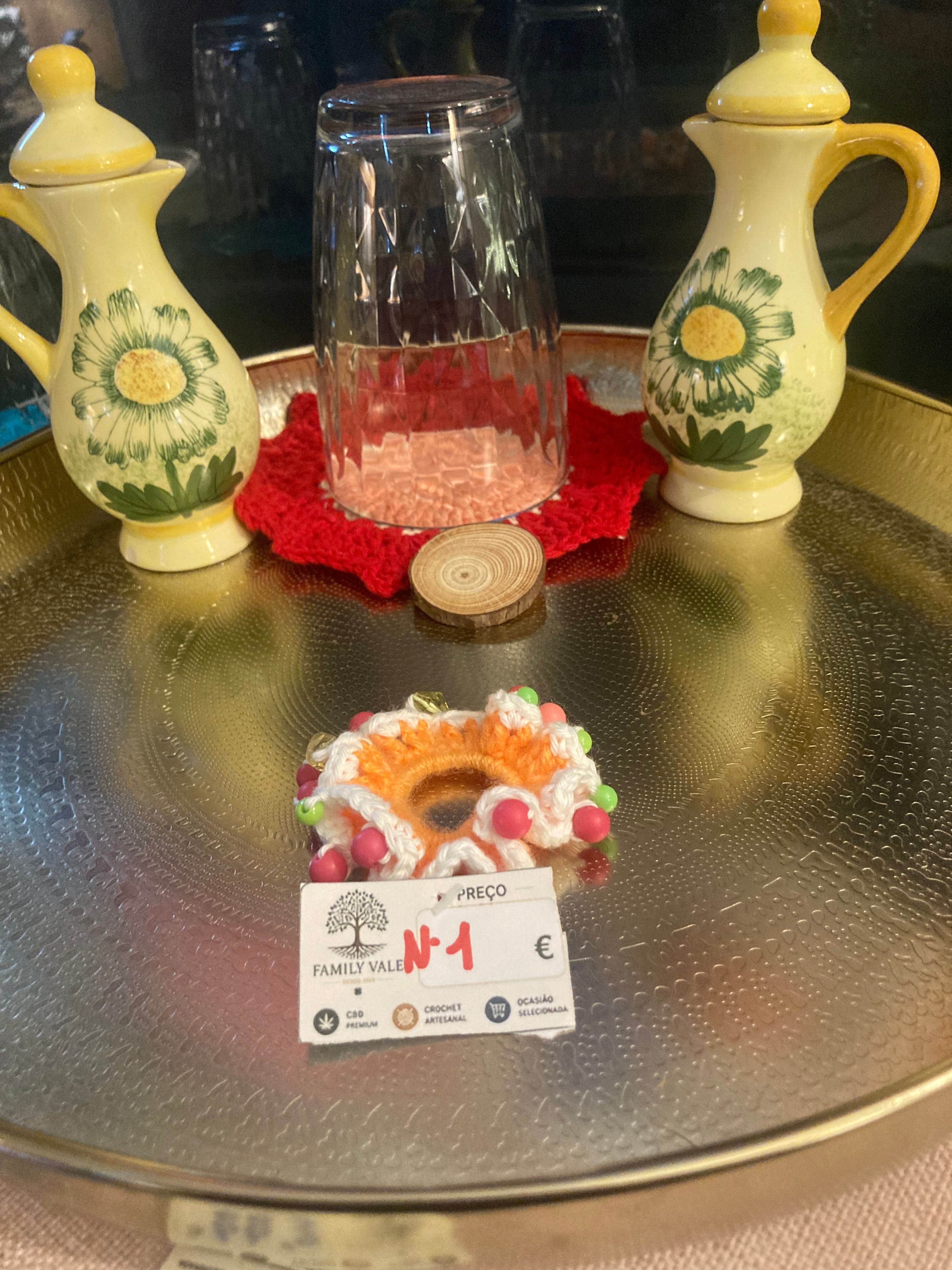 Chouchou de Crochet Artesanal – Bebés & Meninas com Pérolas