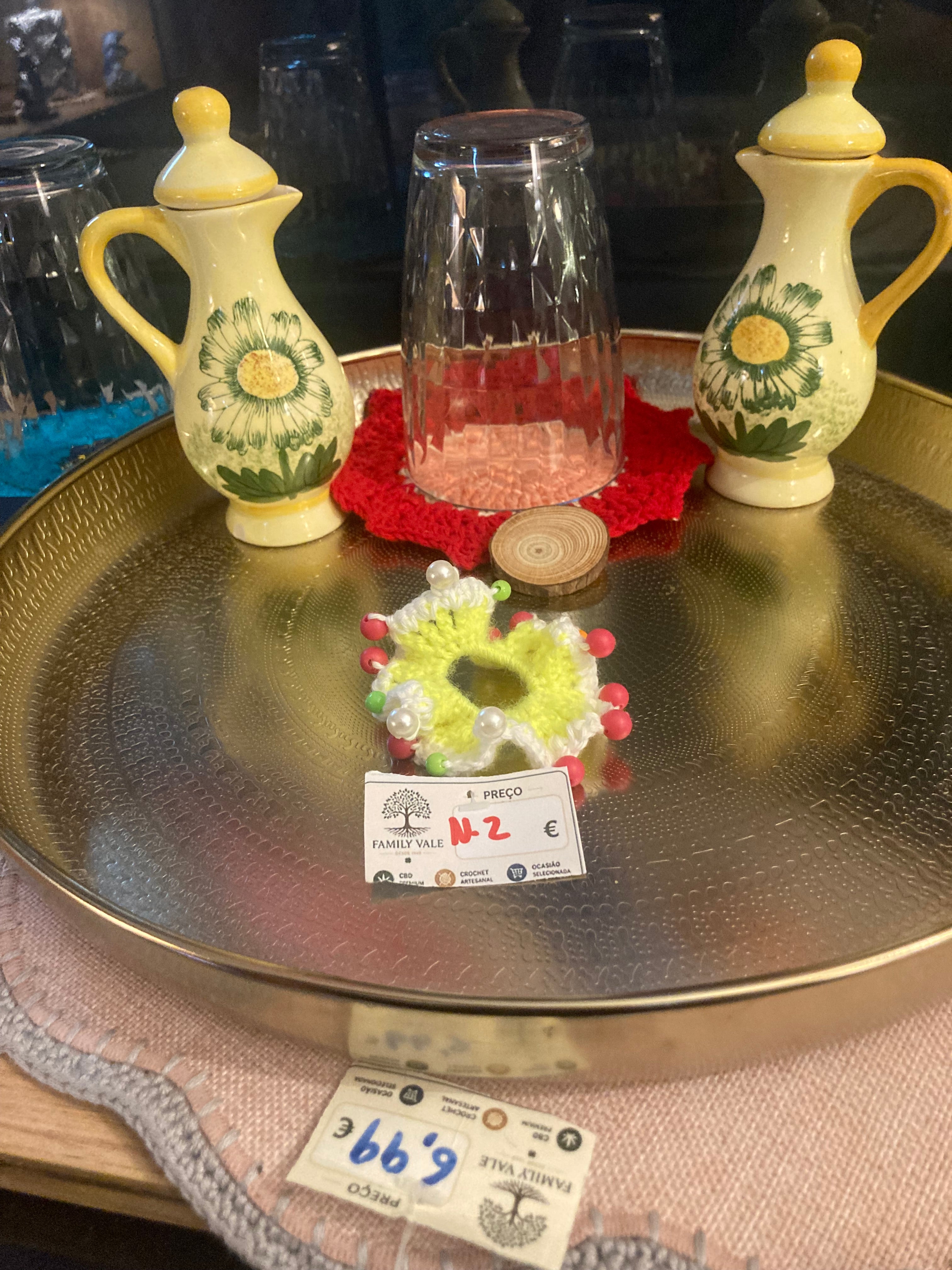 Chouchou de Crochet Artesanal – Bebés & Meninas com Pérolas