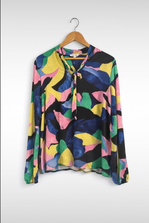 Multicolor Fluid Blouse Second Hand – Size 44