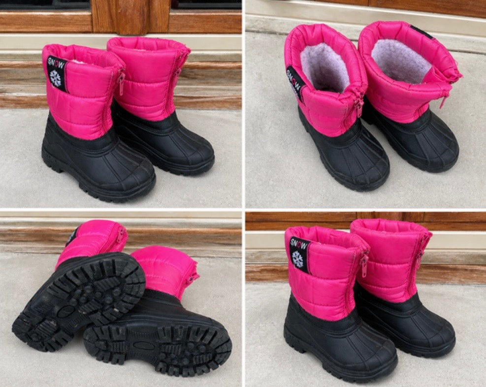 Botas de Neve Criança – Rosa & Preto